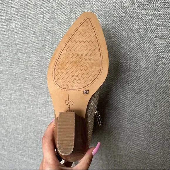 Jessica Simpson paredisa Fringe Gold western Boots size 6.5 - Picture 11 of 11